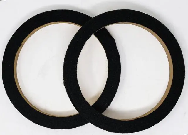 Alt view image 5 of 6 - 4 Pair 8" MDF Wood Speaker Mounting Spacer Rings Black Carpet Car Audio