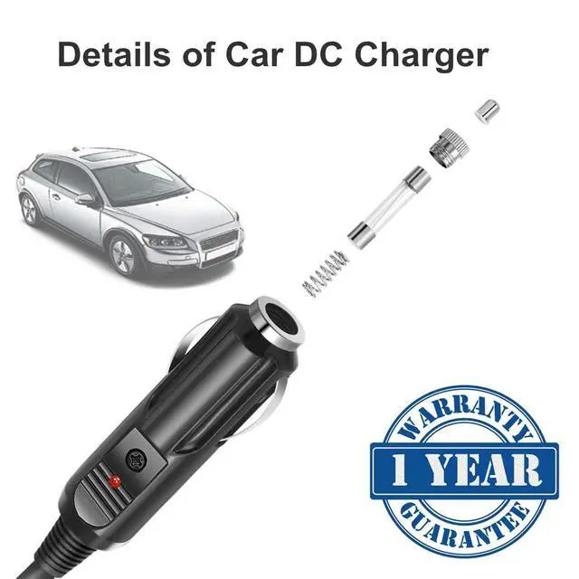 Alt view image 2 of 2 - Car 2 Two Output Adapter for Mustek PL408HM PL-408HM PL408H PL-408H 8 inch Widescreen Portable DVD Player Auto Vehicle Boat RV Camper Cigarette Lighter Plug Charger Mains PSU