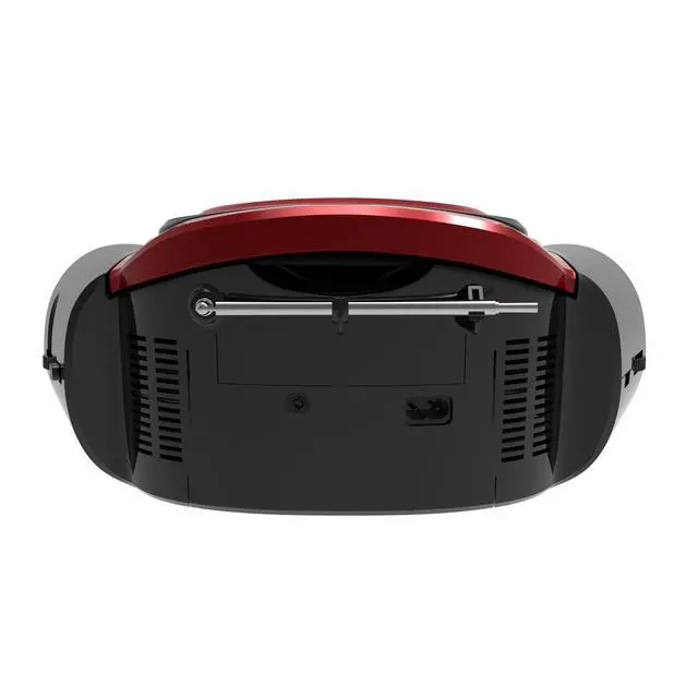 Alt view image 6 of 6 - SC-726BT Portable AM/FM Radio Top-Loading CD Player with Bluetooth, LED Track Display, Aux Input, Carry Handle, Built-in Speaker, Programmable Memory, Repeat Modes, AC/DC (Red)