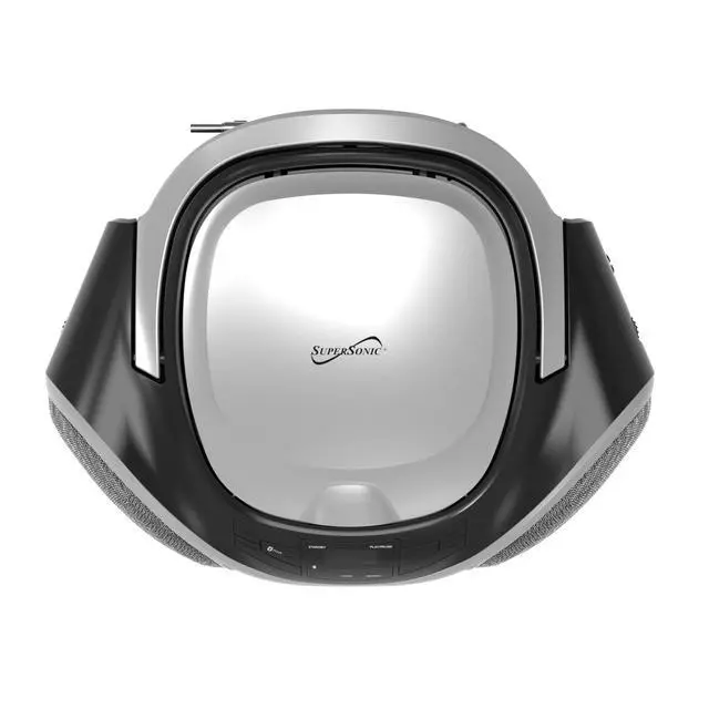 Alt view image 2 of 6 - SC-726BT Portable AM/FM Radio Top-Loading CD Player with Bluetooth, LED Track Display, Aux Input, Carry Handle, Built-in Speaker, Programmable Memory, Repeat Modes, AC/DC (Silver)
