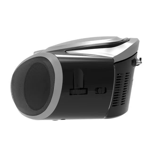 Alt view image 4 of 6 - SC-726BT Portable AM/FM Radio Top-Loading CD Player with Bluetooth, LED Track Display, Aux Input, Carry Handle, Built-in Speaker, Programmable Memory, Repeat Modes, AC/DC (Silver)