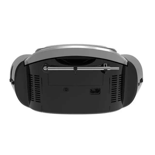 Alt view image 6 of 6 - SC-726BT Portable AM/FM Radio Top-Loading CD Player with Bluetooth, LED Track Display, Aux Input, Carry Handle, Built-in Speaker, Programmable Memory, Repeat Modes, AC/DC (Silver)