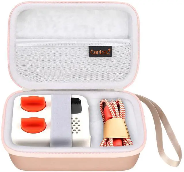 Main image of Hard Case for Yoto Mini Kids Audio & Music Player Childrens Speaker Plays Audiobook Cards Radio, Mesh Pocket fit Audiobook Cards, Mini Radio Carrying Storage Bag, Rose Gold (Case Only)