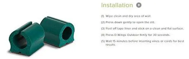 Alt view image 4 of 4 - D-Wings Cord Clip Organizer Combo Kit, 30-Piece (5x 6pc Packs) | Green