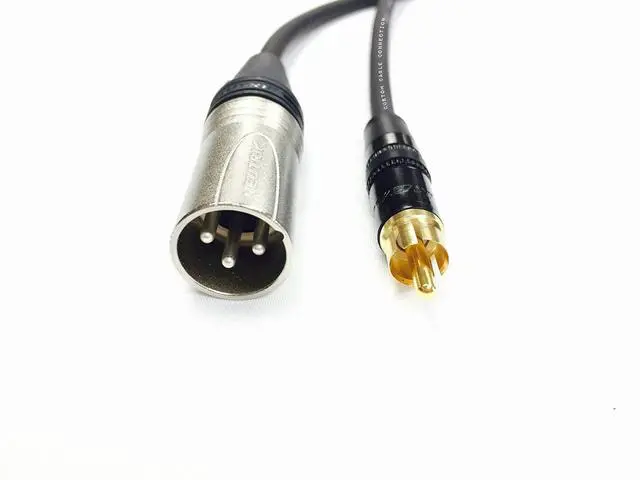 Alt view image 2 of 6 - 3 Foot Pro Audio Neutrik XLR Male to Neutrik RCA Male Cable