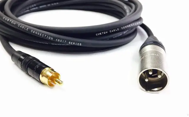 Alt view image 3 of 6 - 3 Foot Pro Audio Neutrik XLR Male to Neutrik RCA Male Cable