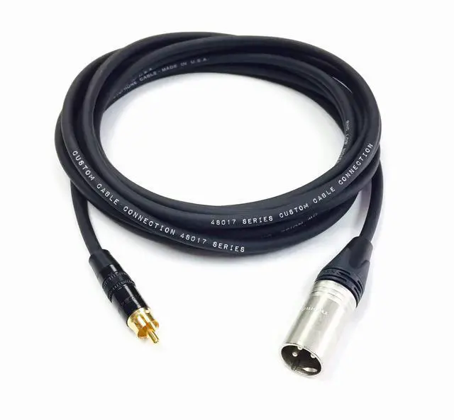 Alt view image 4 of 6 - 3 Foot Pro Audio Neutrik XLR Male to Neutrik RCA Male Cable
