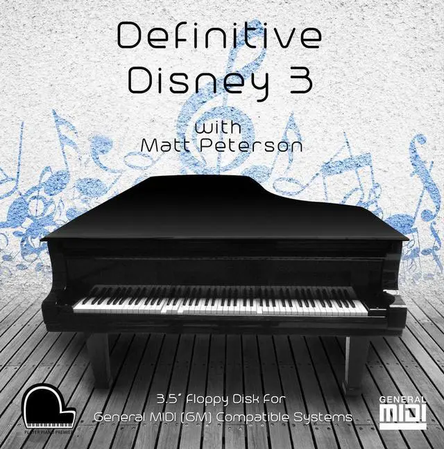 Main image of Definitive Disney 3 - General Midi Compatible Music on 3.5" DD 720k Floppy Disk for Player Piano Systems and Digital Pianos