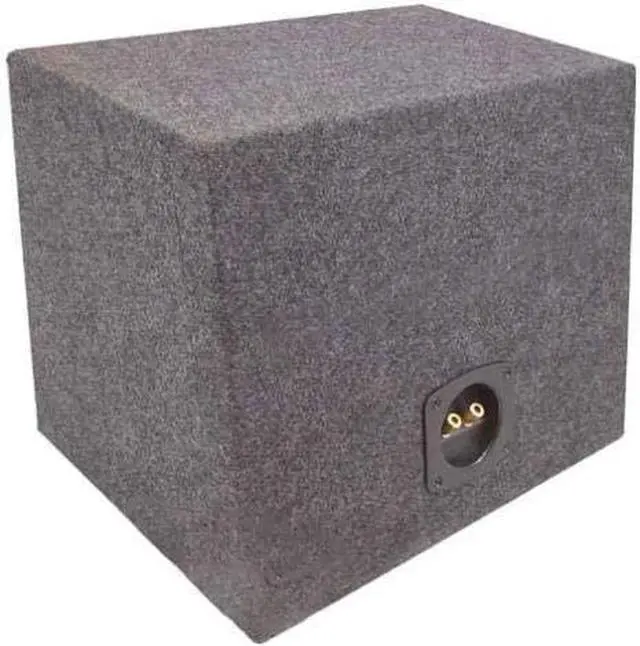 Main image of 15" Hatchback Sub Box Sealed Rear-Angle Subwoofer Enclosure 3/4" MDF ASC | Single 15 inch angled design, tucks into tight cargo spaces, quality speaker upgrade, dense wood build lasting performance