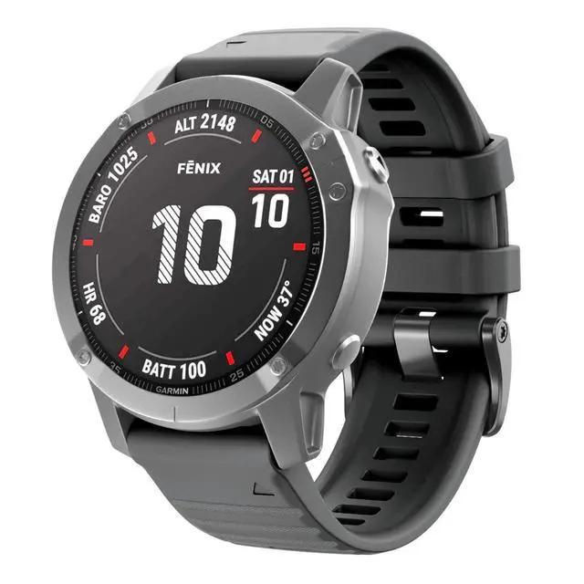 Alt view image 3 of 6 - for Garmin Watch Bands 22mm Width Soft Silicone Replacement Band Dedicated Watch Strap for Garmin Fenix 7/Fenix 5/Fenix 6/Fenix 5 Plus/Fenix 6 Pro/Forerunner 935 945 (Color: Preto, Size: 22mm)