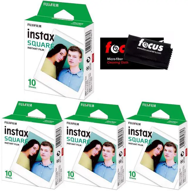 Main image of Instax Square Film Bundle | Cleaning Cloth, (2 items)