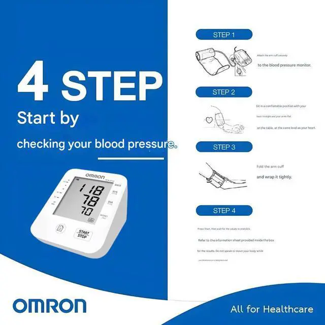 Alt view image 3 of 7 - Omron Automatisches Oberarm-Blutdruckmessgerät LED Anzeige HEM-8710