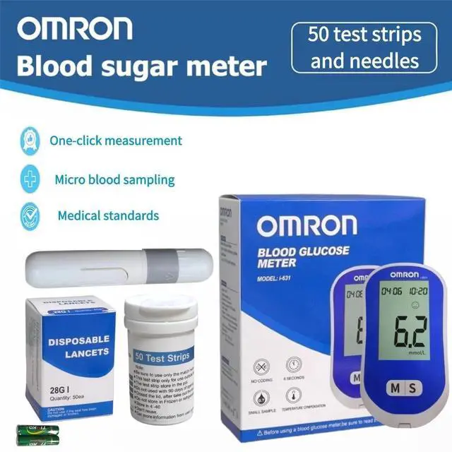 Alt view image 2 of 7 - Omron Blood Glucose Meter Kit, Including Lancets & Test Strips MODEL: i-631