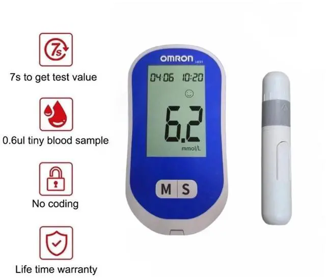 Alt view image 7 of 7 - Omron Blood Glucose Meter Kit, Including Lancets & Test Strips MODEL: i-631