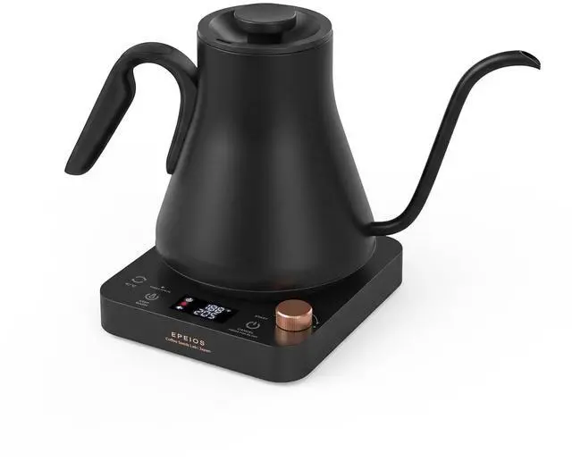 Main image of Gooseneck Electric Kettle ±1°F Temperature Control,1200W,0.9L,Black