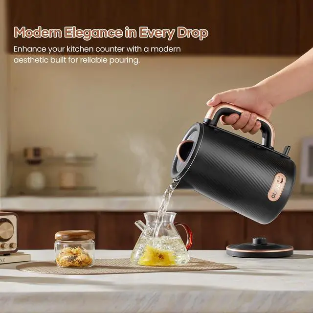 Alt view image 7 of 7 - Electric Tea Kettle: 1200W Fast Boil Electric Water Kettles 1.5L