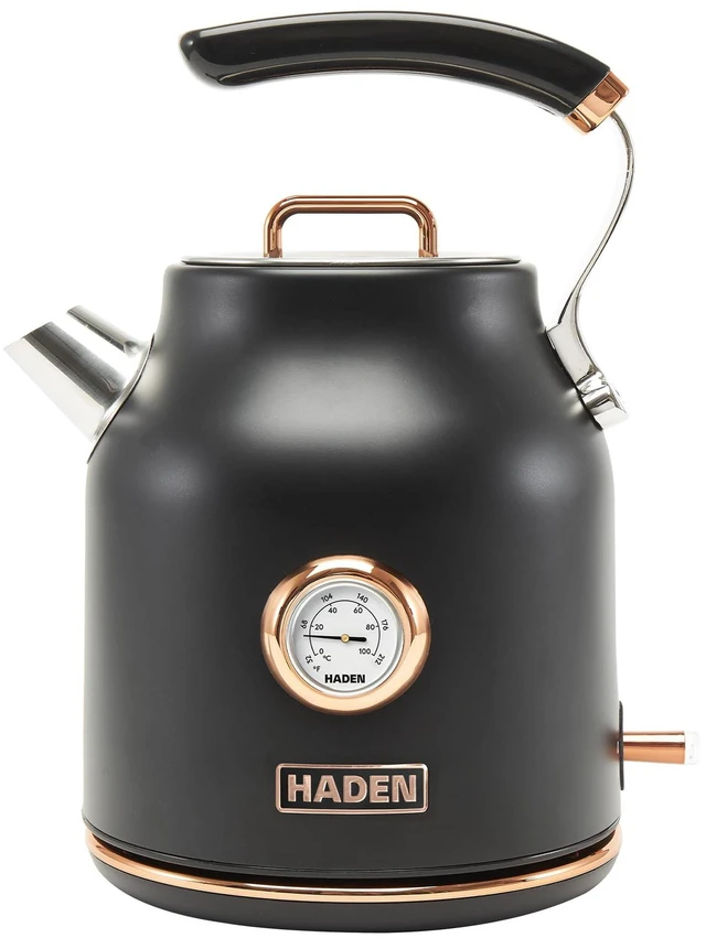 Main image of Dorset 1.7 Liter Stainless Steel Electric Kettle, Hot Water Kettle with 360-Degree Base and Auto Shutoff, Black & Copper