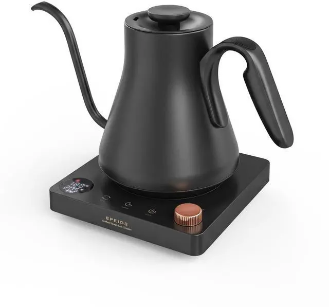 Main image of Gooseneck Electric Kettle 1°F Temperature Control,1200W,0.9L,Black