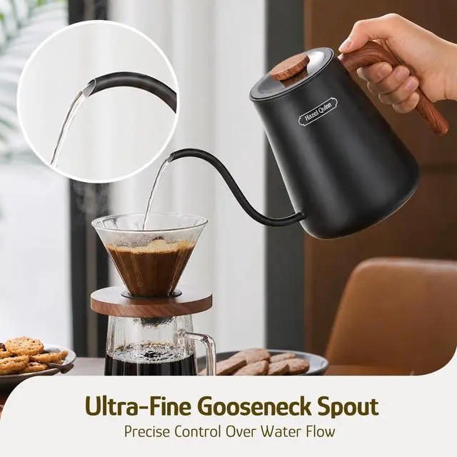Alt view image 2 of 7 - Gooseneck Electric Kettle 0.8 L, Temp Control, Keep Warm, Black
