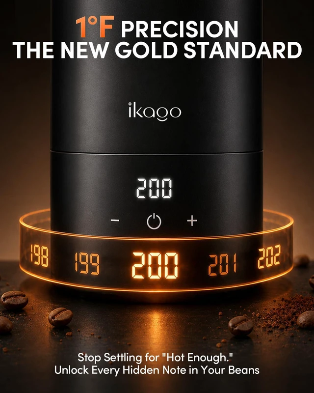Alt view image 4 of 7 - Portable Electric Kettle for Travel 450ml, 1°F Precise Control,UL Certified