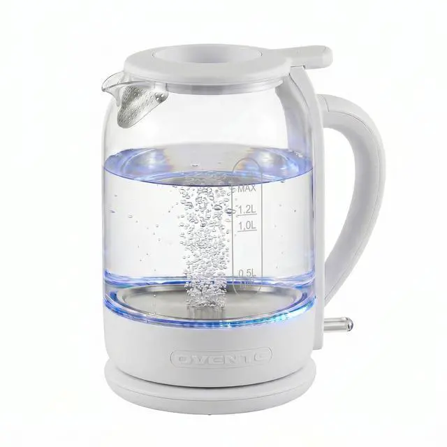 Main image of 1.5L Glass Electric Kettle Water Boiler, White KG516W