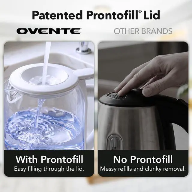 Alt view image 3 of 7 - 1.5L Glass Electric Kettle Water Boiler, White KG516W
