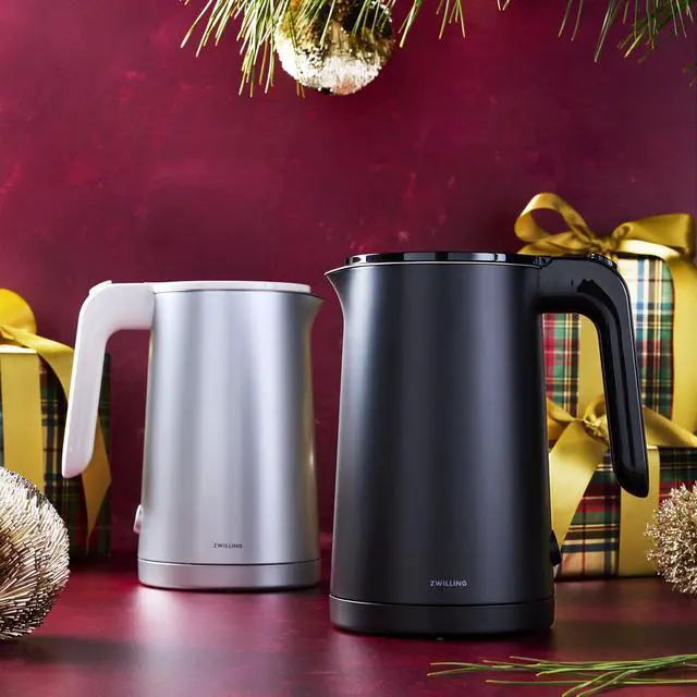 Alt view image 3 of 7 - Enfinigy Cool Touch 1-Liter Electric Kettle, Cordless Tea Kettle & Hot Water - Silver