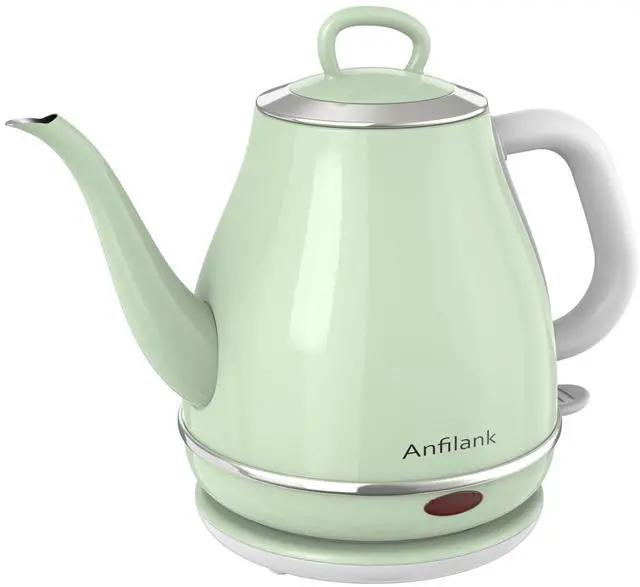 Main image of Electric Gooseneck Kettle, 1L 1500WFast Boil, 100% Stainless Steel BPA Free Pour-Over Coffee & Tea Kettle,Water Boiler with Auto Shut & Boil-Dry Protectio,Green