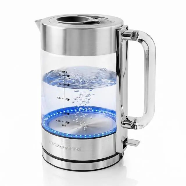 Main image of 1.8L Glass Electric Kettle Water Boiler, Silver KG911S