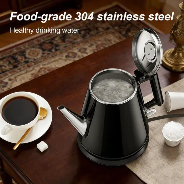 Alt view image 4 of 7 - Small Gooseneck Electric Kettle 0.9L, 1000W 304 Stainless Steel