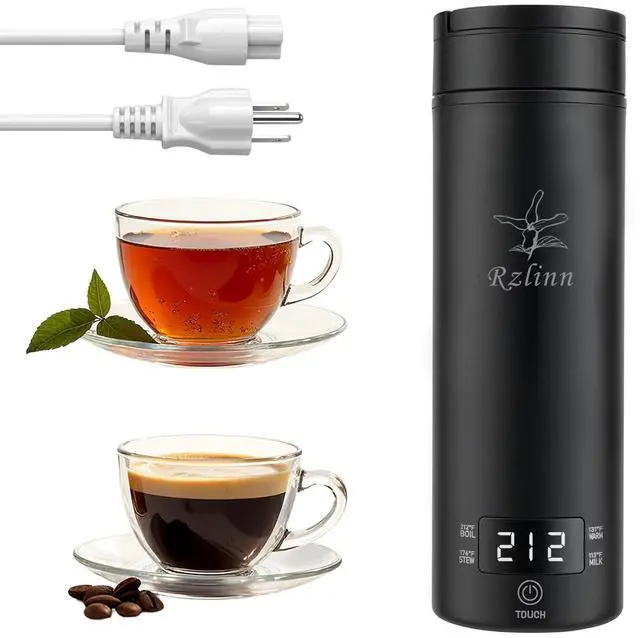 Main image of Portable Electric Kettle 120V, Travel Tea Kettle, 316 Stainless Steel Premium Liner, 4-speed Temperature Adjustment with Auto Shut-off and Boil-Off Protection black