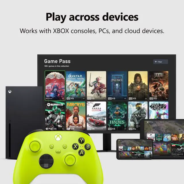 Alt view image 6 of 7 - Wireless Gaming Controller | Electric Volt | Consoles, PCs, TVs, mobile, and more | Textured Grip | Wireless, Bluetooth, USB-C Connectivity