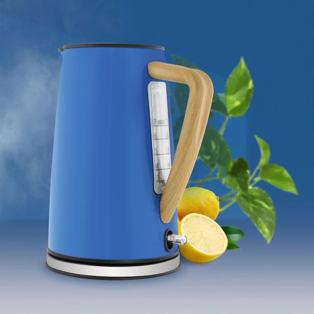 Alt view image 2 of 4 - 1.8 QT Stockholm Electric Kettle, Blue Cove