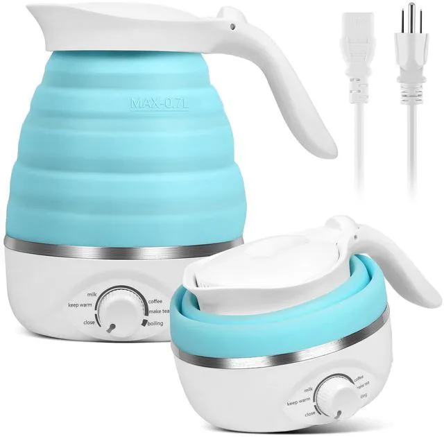Main image of Travel Foldable Electric Kettle - 110V 700ml Collapsible Kettle Blue