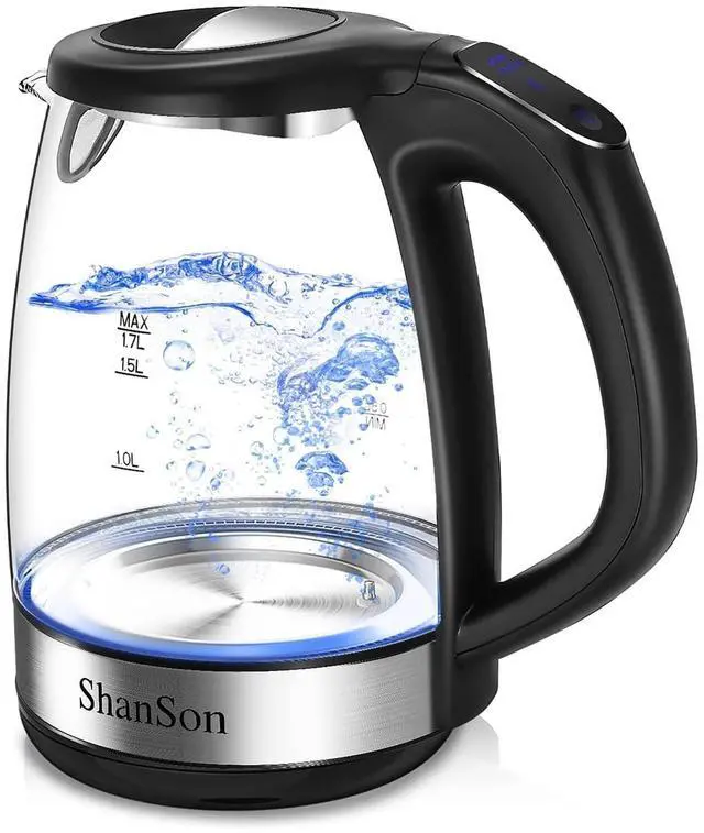 Main image of 1.7L Electric Glass Kettle 1500W Temperature Control Fast Water Boiler BPA Free Auto Shut-off Protection Electric Teapot with Led Touch Screen and Two-year Quality Guarantee