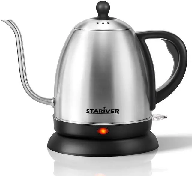 Main image of Gooseneck Electric Kettle, 1L Stainless Steel Pour Over Tea Pot