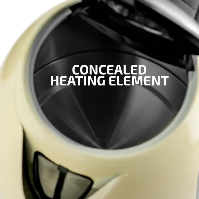 Alt view image 6 of 7 - 1.7L Stainless Steel Electric Kettle, 1100W Power, Beige KS96BG