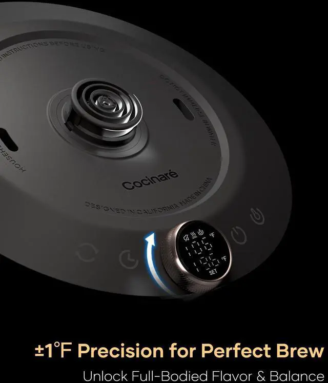 Alt view image 5 of 7 - Gooseneck Electric Kettle, ±1 Precise Temperature Control, 0.9L