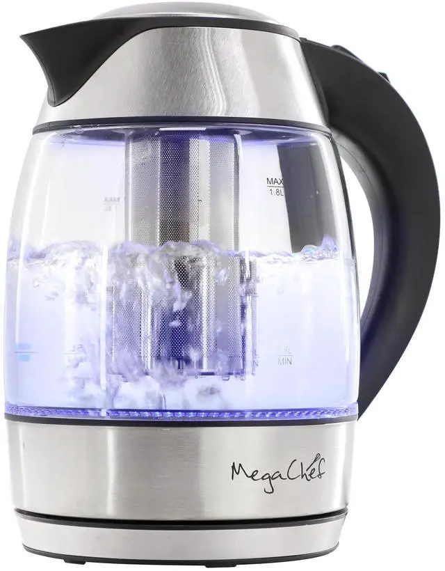 Main image of Electric Watter Boiler/Tea Kettle (Glass, Silver, 1.8 Liter)