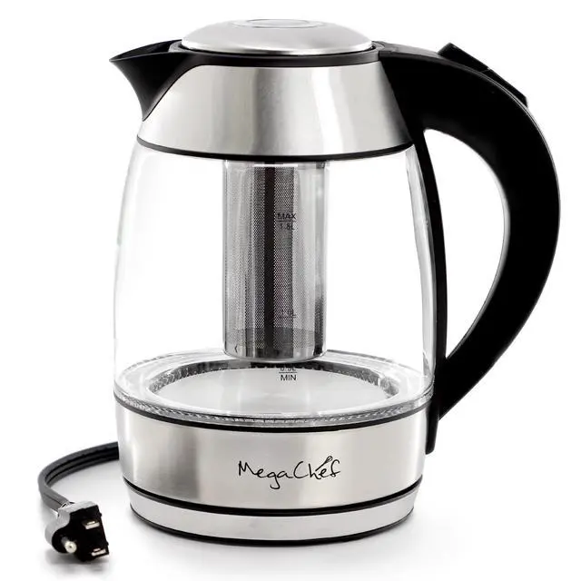 Alt view image 7 of 7 - Electric Watter Boiler/Tea Kettle (Glass, Silver, 1.8 Liter)
