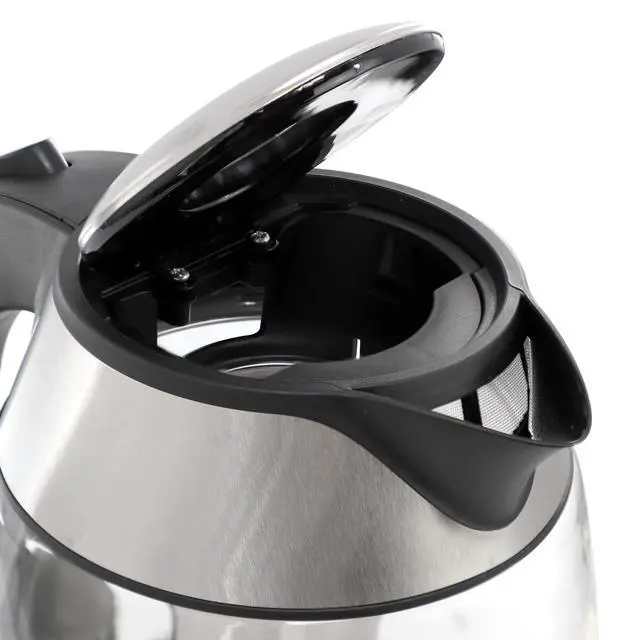 Alt view image 5 of 7 - Electric Watter Boiler/Tea Kettle (Glass, Silver, 1.8 Liter)