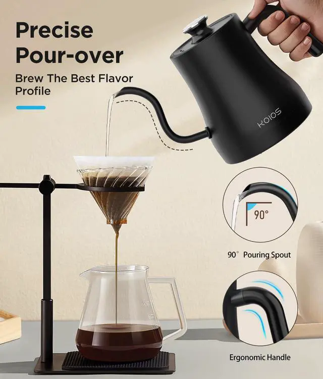 Alt view image 7 of 7 - Gooseneck Electric Kettle, ±1 Temp Control, Mute Mode, 4H Keep Warm
