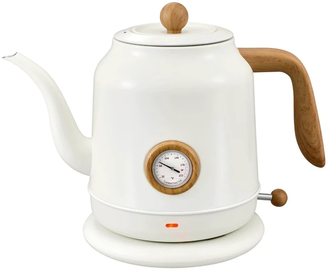 Main image of 1.2L Electric Gooseneck Kettle with thermometer, Tea Kettle for Boiling Water, Gooseneck Electric Kettle for Coffee & Tea