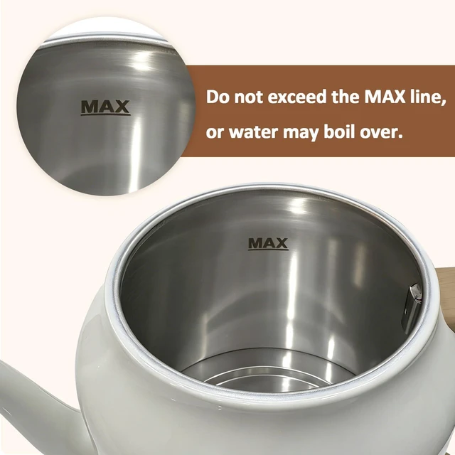 Alt view image 7 of 7 - 1.2L Electric Gooseneck Kettle with thermometer, Tea Kettle for Boiling Water, Gooseneck Electric Kettle for Coffee & Tea