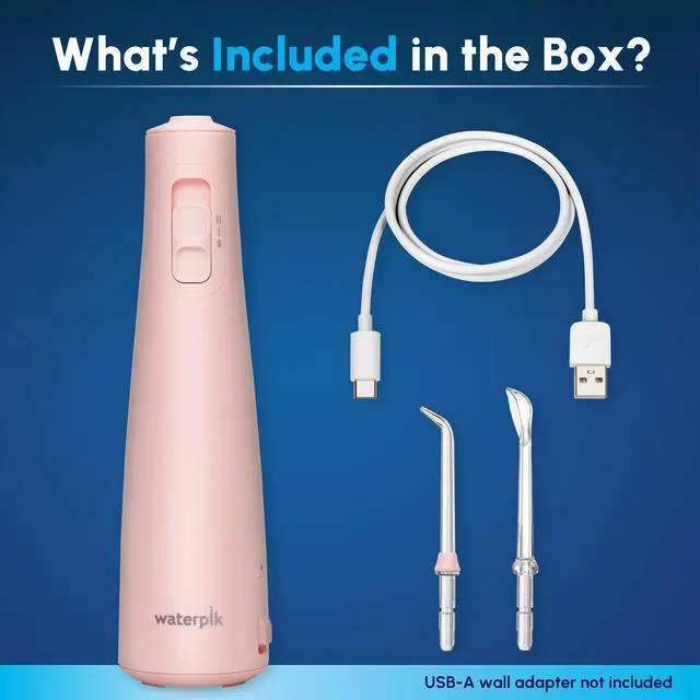 Alt view image 4 of 7 - Cordless Pulse 3100 Portable Water Flosser, Rechargeable, Pink
