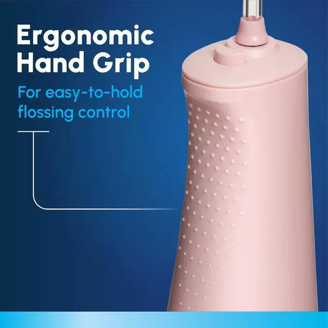 Alt view image 6 of 7 - Cordless Pulse 3100 Portable Water Flosser, Rechargeable, Pink