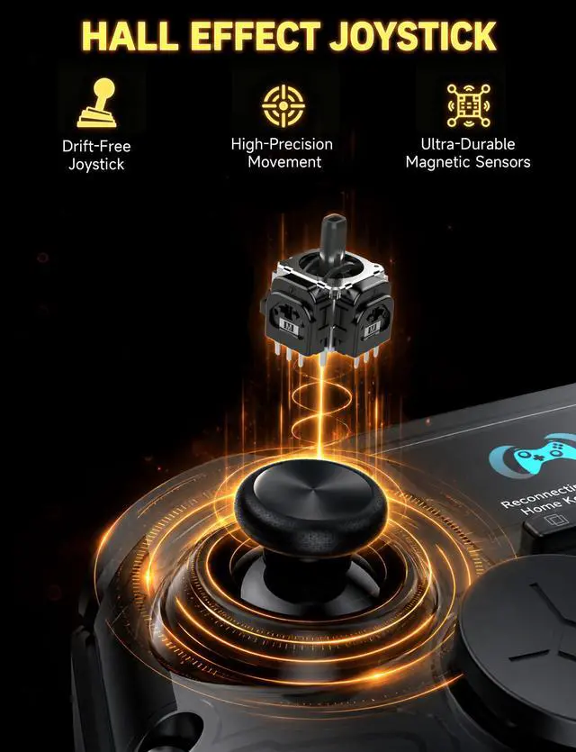 Alt view image 2 of 7 - PC Controller with Interactive Screen, Hall Effect Sticks & Triggers