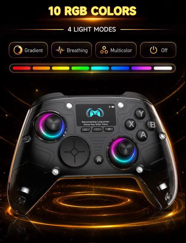 Alt view image 6 of 7 - PC Controller with Interactive Screen, Hall Effect Sticks & Triggers