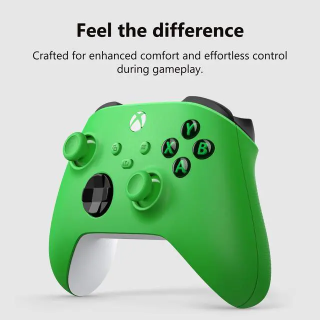 Alt view image 2 of 7 - Wireless Gaming Controller | Velocity Green | Consoles, PCs, TVs, mobile, and more | Textured Grip | Wireless, Bluetooth, USB-C Connectivity
