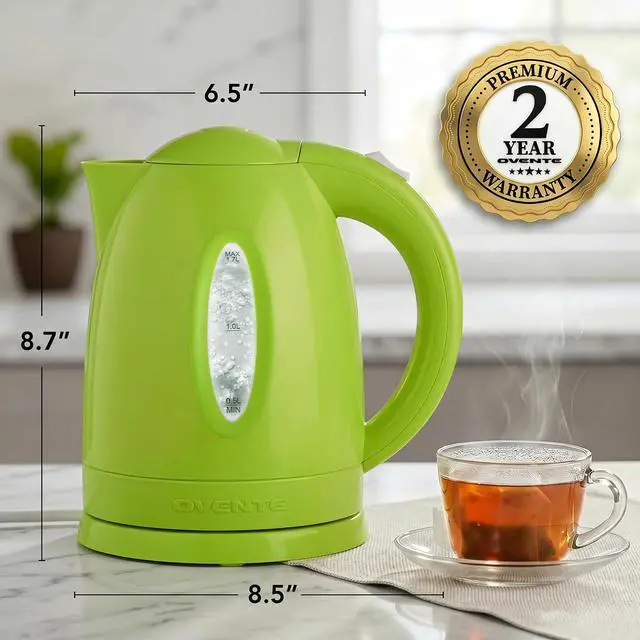 Alt view image 6 of 7 - 1.7L Electric Kettle with 1100W Fast Boiling Water, Green KP72G